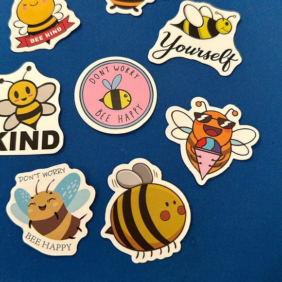 NEW! Set of 8 Bee stickers - encouraging kids - NWOT - read description - Picture 5 of 5